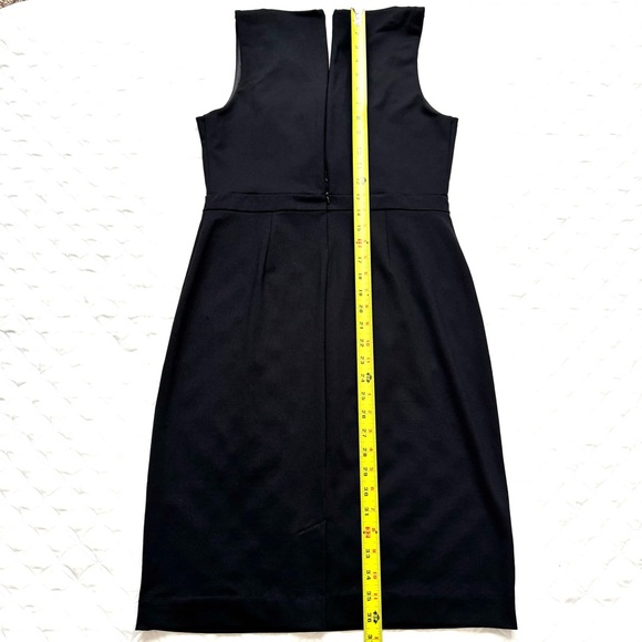 NWT Adrienne Vittadini Black Sleeveless Wrap Sheath Dress - Black - Size 6 - Picture 11 of 13